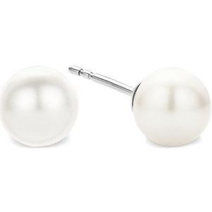 TI SENTO Dames Oorbellen - 925 zilver - Wit parel - 7386PW