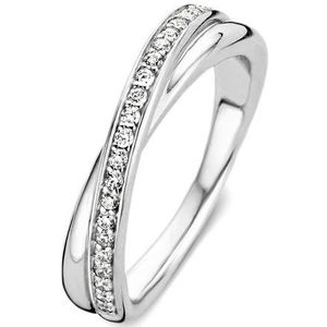 TI SENTO Dames Ring - 925 zilver - Zirconia wit - Maat 17.75 mm / maat 56 - 1953ZI