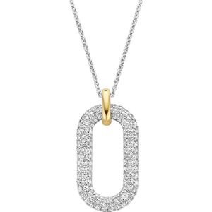 TI SENTO - Ketting - 925 Zilver - Zirkonia - Verguld