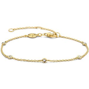 TI SENTO Dames Armband - 925 zilver - Zirkonia met geel verguld - 2974ZY