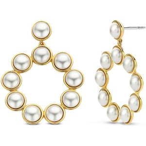 Ti Sento Milano - Oorbellen - Parelmoer - Zilver - Goudkleurige Coating