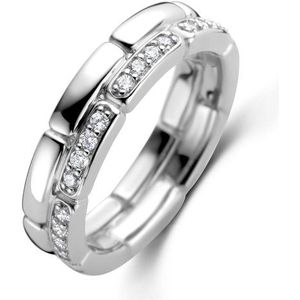 Ti Sento Milano - Damesring - Bicolor - Zilver - Art Deco Inspiratie