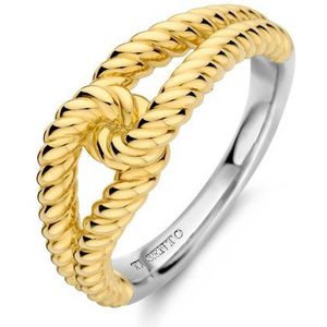 TI SENTO Dames Ring - 925 zilver - Zilver geel verguld - Maat 18.50 mm / maat 58 - 12323SY