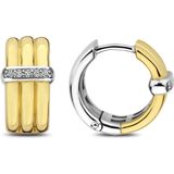 TI SENTO - Creolen - Goudkleurig - 925 Sterling Zilver - Cubic Zirconia