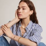 TI SENTO - Creolen - Goudkleurig - 925 Sterling Zilver - Cubic Zirconia