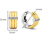 TI SENTO - Creolen - Goudkleurig - 925 Sterling Zilver - Cubic Zirconia