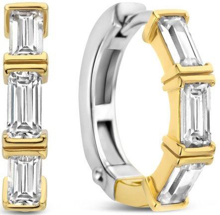 TI SENTO - Oorhangers - Geelgoudkleurig - Verguld 925 Sterling Zilver - Cubic Zironia