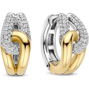 TI SENTO - Oorbellen - 925 Zilver - Zirkonia - Geel Verguld - 78033ZY