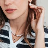 TI SENTO - 34112YP - Ketting - 925 Zilver - Parel met Geel Verguld