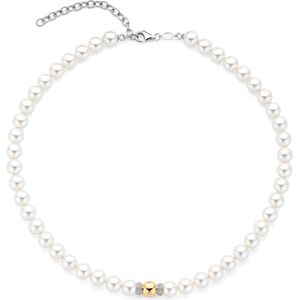 TI SENTO - 34112YP - Ketting - 925 Zilver - Parel met Geel Verguld