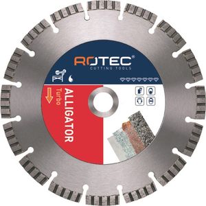 Rotec - Diamantzaag Alligator - 180 mm - 22,23 mm - Turbo Segmenten