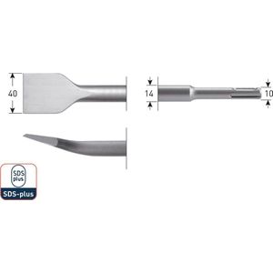 SDS+ Spadebeitel gebogen 40x250mm - 2150016