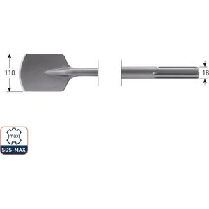 WERHE ® Boorverlenging 500 mm SDS Max naar SDS Max schacht naar adapteropname