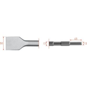 Rotec 6-kant Spadebeitel 50x280mm 6-kant ø17,0 / ø13x45 - 2155020
