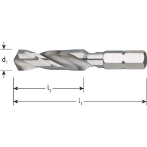 Rotec HSS-G Boor-bit C6,3 8,0 mm - 1400800