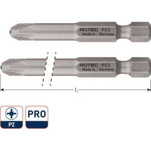 Rotec PRO Krachtbit PZ 3 L=50mm E 6,3 BASIC - 10 stuks - 8050003