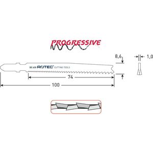 Rotec - DC630 - Decoupeerzaagblad - 5 Stuks - HSS