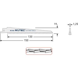 Rotec Reciprozagen RC180 / 644D (VPE 5 stuks) - 5250180