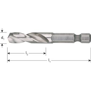 HSS-G boorbit, 1/4''-E6.3 - Ø3,5 x 16 / 47 mm.