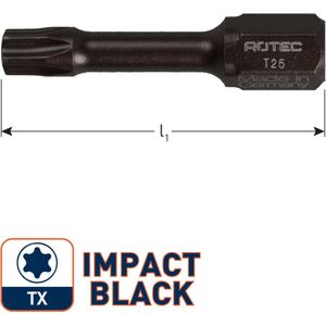 Rotec IMPACT insertbit T 25 L=30mm C 6,3 BASIC - 10 stuks - 8172025