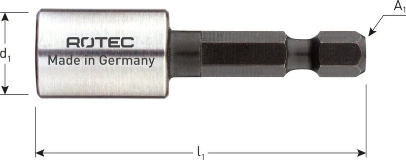 Rotec - Stokschroef Indraai Hulpstuk - E 6,3 mm - Lengte 50 mm - Dopmaat 8 mm