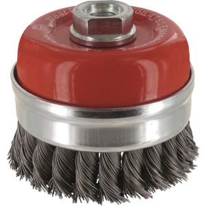 Rotec - Komborstel Cil.kap M14 - Ø120 mm - Getordeerd Staaldraad