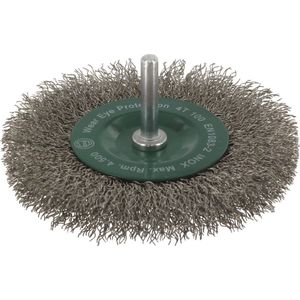Rotec - Stiftborstel - Gegolfd RVS Draad - Ø100 mm - 1 Stuk