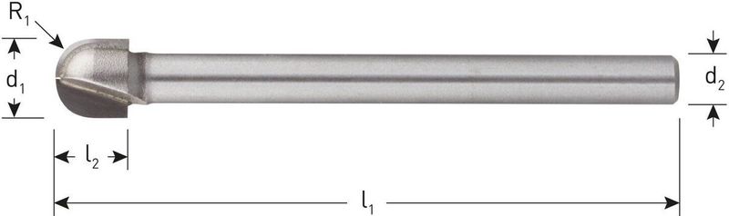 Houtrotfrees - Diameter 9.5mm - Lengte 75mm - Schacht 8mm