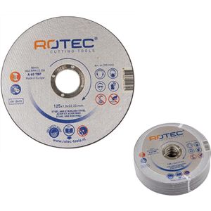 Rotec - Doorslijpschijven - 125 mm - 1,0 mm - 25 stuk(s)