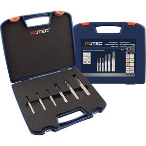 Rotec - VHM Frezenset - Kunststof Koffer - Ø4, 5, 6, 8, 10, 12 mm - TiAlN Coating