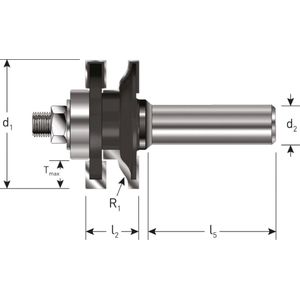 HM profiel- contraprofielfrees Ø 41 mm., S=Ø8