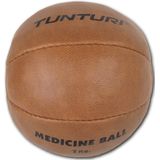 Tunturi Medicijn Bal - Medicine Ball - Wall ball - 1 kg - Kunstleder - Bruin - Incl. gratis fitness app