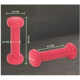 Tunturi Dumbell set - 2 x 0,5 kg - Vinyl - Roze