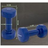 Tunturi Dumbell set - 2 x 4,0 kg - Vinyl - Blauw