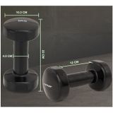 Tunturi Dumbbell set - 2 x 5,0 kg - Vinyl - Zwart - Incl. gratis fitness app