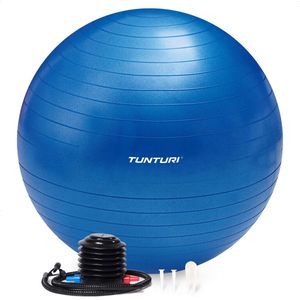 Tunturi - Anti Burst Fitnessbal - Blauw - 75 cm - Incl Pomp