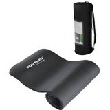 Tunturi NBR Yogamat met Draagtas - Fitnessmat Extra dik & zacht - Sportmat - Anti slip - 180x60x1.5cm - Incl Trainingsapp - Zwart