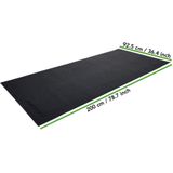 Tunturi Hardloopband mat - Vloerbeschermmat - 200 x 95 x 0,5 cm - Zwart