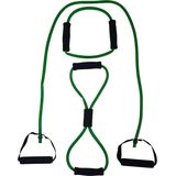 Tunturi Tubing met Handvatten - Tubbingset - Resistance tube - Medium Groen - Incl. gratis fitness app