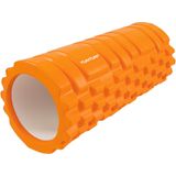 Tunturi Yoga Grid Foam Roller - Foam roller the grid - Foamroller - Fitness Roller - 33cm - Oranje - Incl. gratis fitness app