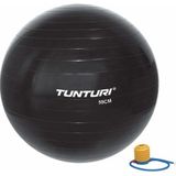 Tunturi Fitness bal - Yoga bal inclusief pomp - Pilates bal - Zwangerschaps bal - 65 cm - kleur: Zwart - Incl. gratis fitness app