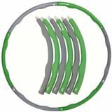 Tunturi Fitness Hoelahoep - Fitness hoepel - Fitness hulahoop - 1,2 kg - Groen/Grijs - Incl. gratis fitness app