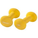 Tunturi Dumbbell set - 2 x 1,5 kg - Neopreen - Fluor Geel - Incl. gratis fitness app