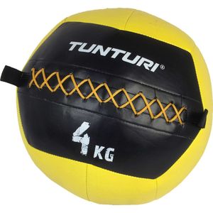 Tunturi Medicijnbal - Medicine Ball - Wall Ball  - 4kg - Geel