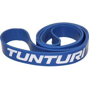 Tunturi Power Band - Weerstandsband 20 tot 55 kg – Pull up Resistance Band - Fitness Elastiek – 104 cm - Incl Trainingsapp - Blauw