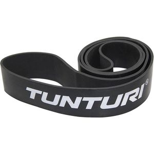 Tunturi Power Band - Weerstandsband 25 tot 65 kg – Pull up Resistance Band - Fitness Elastiek – 104 cm - Incl Trainingsapp - Zwart