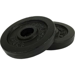 Tunturi Halterschijven 30mm - 1,25 Kg - Zwart