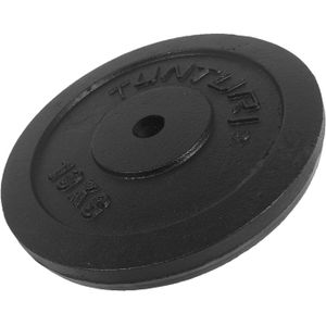 Tunturi Halterschijf - Halter gewichten - 1 x 10 kg - Ø 30 mm - Gietijzer - Incl. gratis fitness app