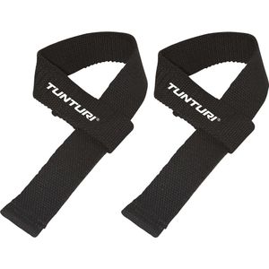 Tunturi Powerlifting Straps - Deadlift straps - per paar - Zwart