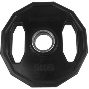 Tunturi Olympische Halterschijf - Halter gewichten - 1x 5 kg - 50mm - Rubber